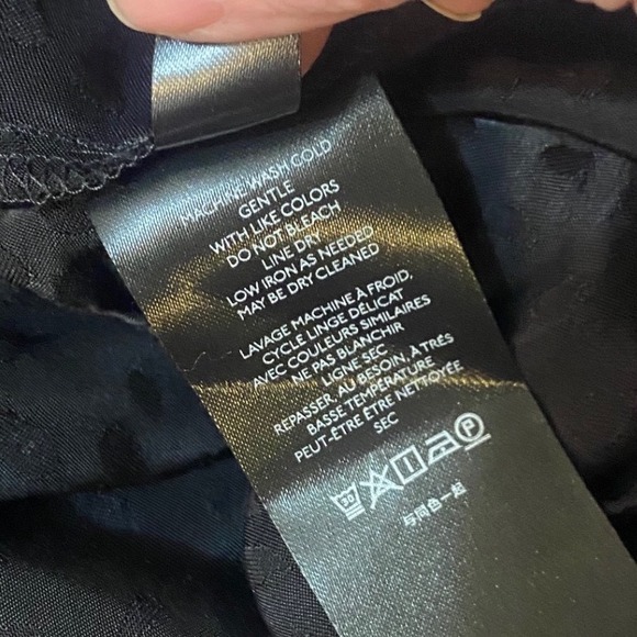 Anthropologie Black Jacquard Tiered Babydoll Mini Dress Womens Medium - Picture 9 of 9